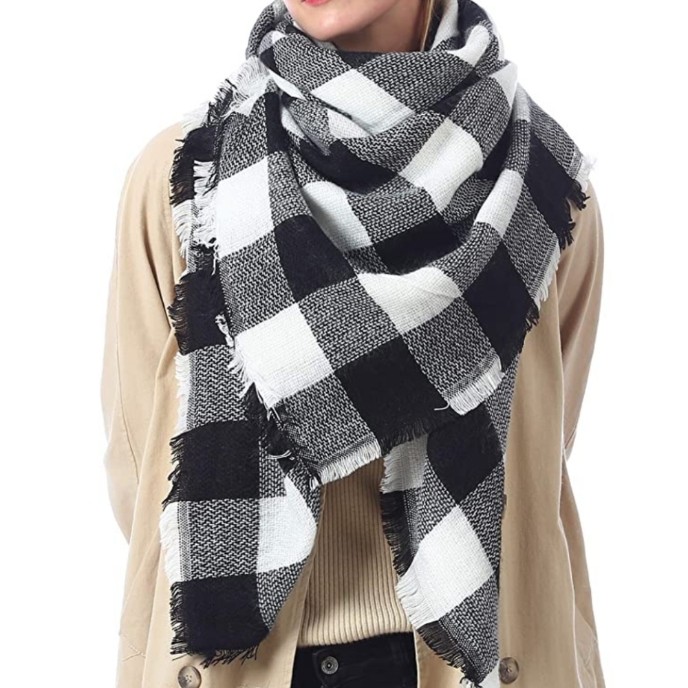 TARTAN Checkered BLANKET SCARF - Picture 4 of 6